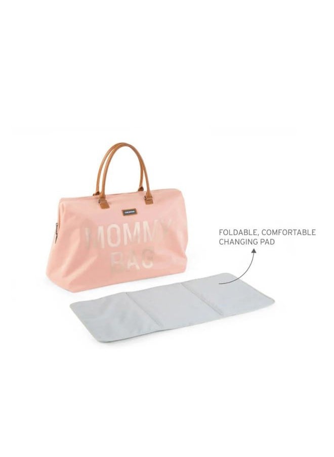 CHILDHOME MAKES MY LITTLE WORLD COMPLETE - Original Mommy Bag - Large Baby Diaper Tote, Hospital & Travel Bag - Pink - Image 1