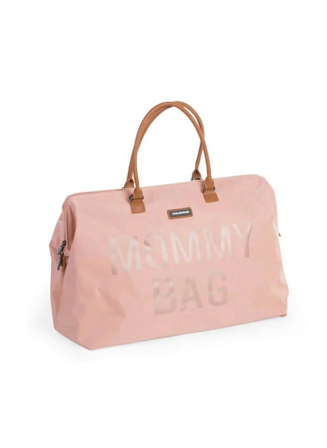 CHILDHOME MAKES MY LITTLE WORLD COMPLETE - Original Mommy Bag - Large Baby Diaper Tote, Hospital & Travel Bag - Pink - Image 1