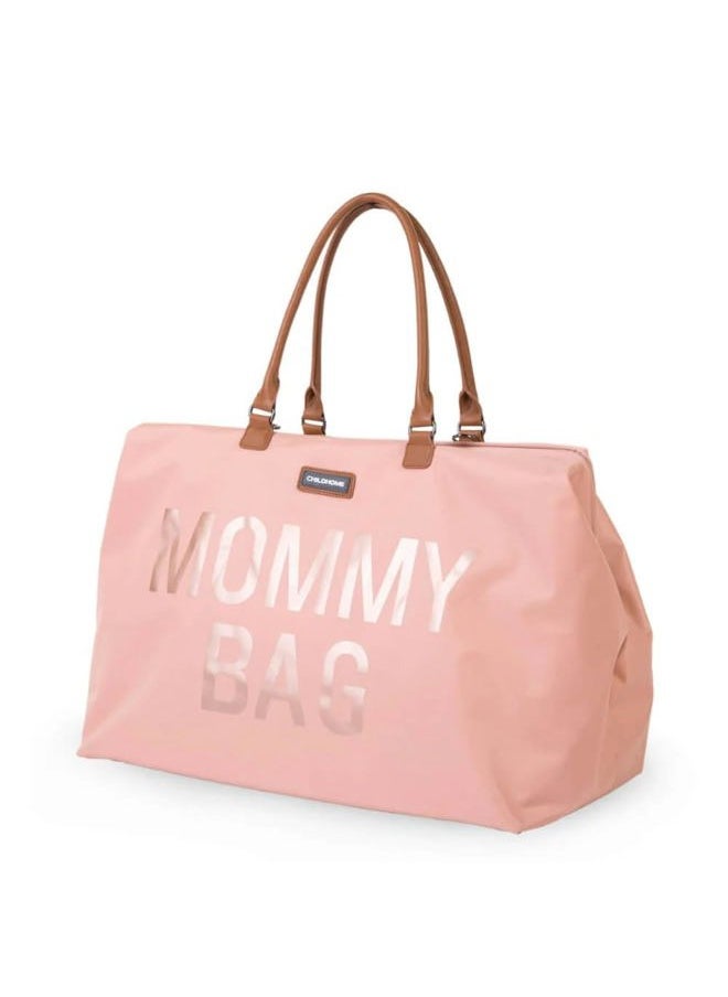 CHILDHOME MAKES MY LITTLE WORLD COMPLETE - Original Mommy Bag - Large Baby Diaper Tote, Hospital & Travel Bag - Pink - Image 1