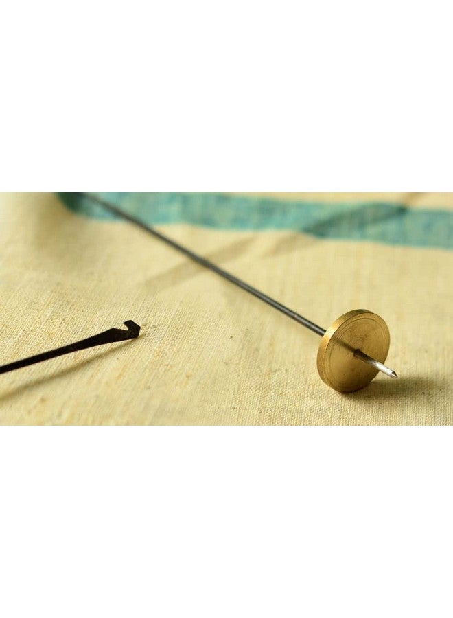 Aks Creations Takli Drop Spindle Top Khadi Cotton Yarn Spinning Metal Tool Gift for Beginners - Image 2