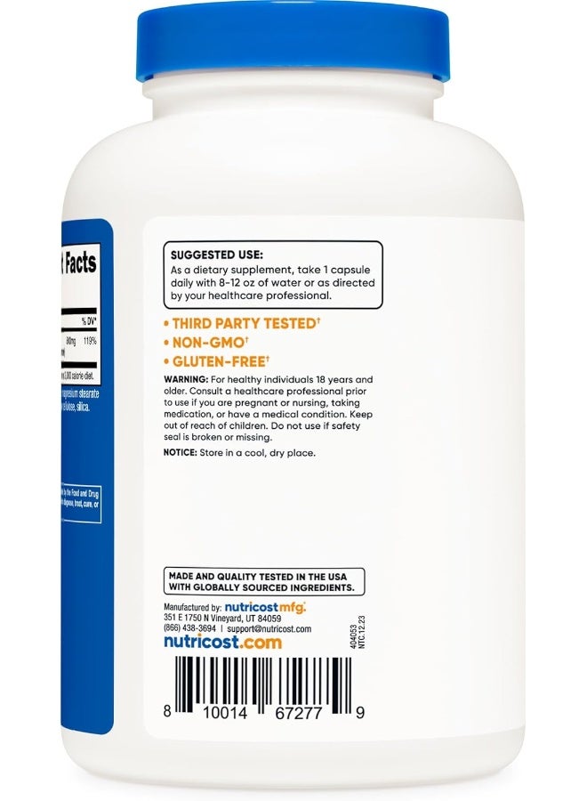 Nutricost Magnesium Complex 500mg, 240 Capsules - Image 4