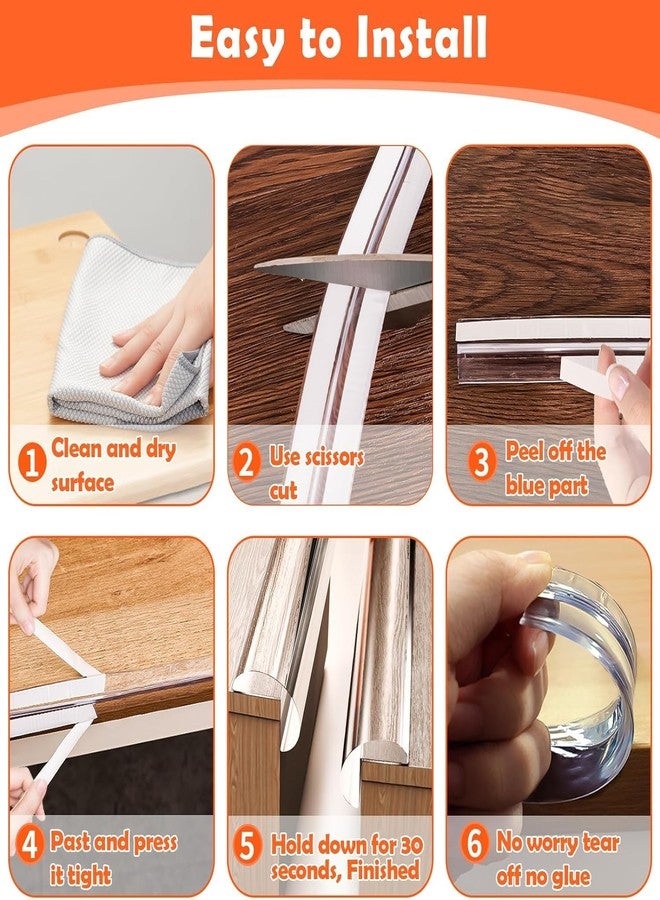 BENCI Baby Proofing Table Edge Protector Strip Silicone Soft Corner Protectors with Upgraded Pre-Taped Strong Adhesive Edge Protectors for Cabinets Tables Crib Drawers ((20x20 mm - 2 Meter)) - Image 4