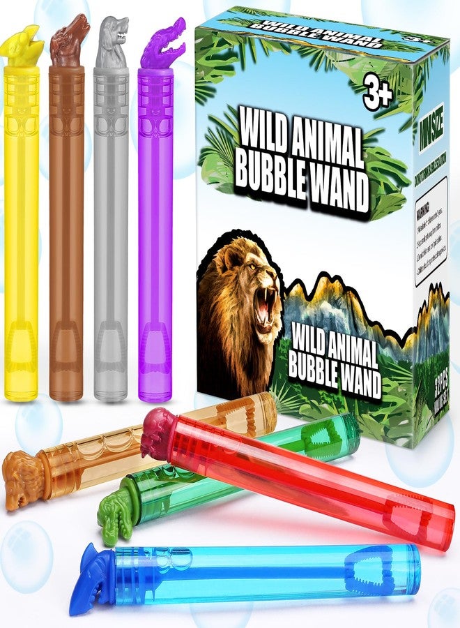 MAPIXO 32 Pack Wild Animal Party Favors for Kids, Mini Bubble Wands Bulk Toys, Jungle Birthday Decoration, Safari Goodie Bag, Pinata Stuffer Supplies, Zoo Prizes Box Filler, Lion/Dog Return Gifts for Toddler - Image 4
