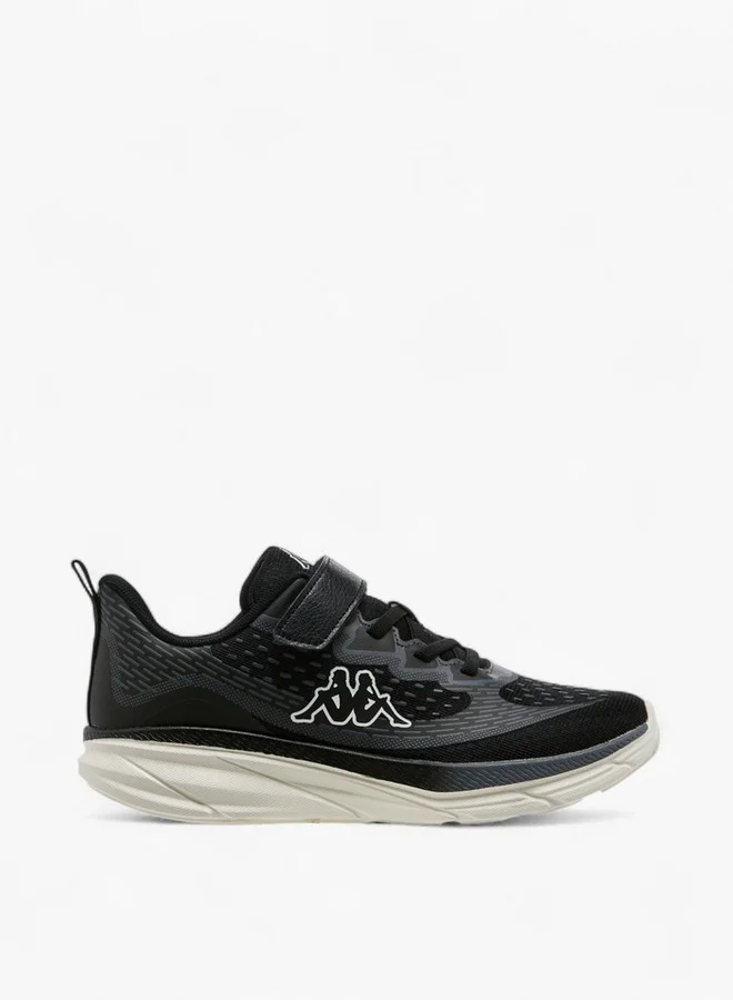 Kappa Boys' Logo Print Sports Shoes with Hook and Loop Closure