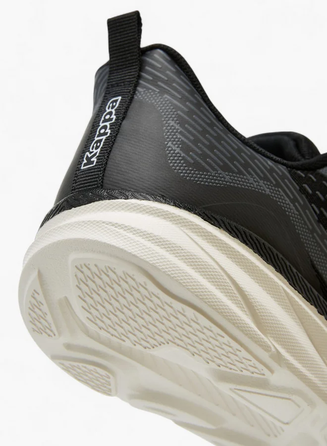 Kappa Boys' Logo Print Sports Shoes with Hook and Loop Closure
