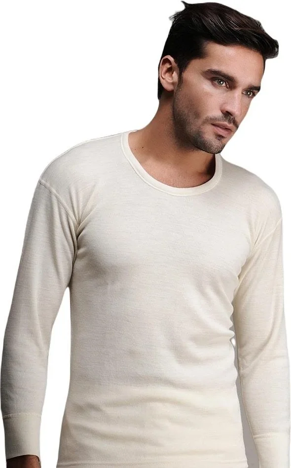 هاسيون Men's Long Sleeve Underwear Set 75% Wool