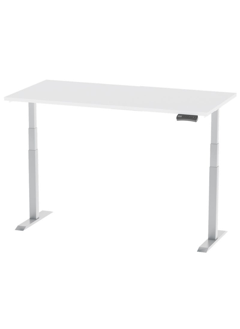 Flexispot - Flexispot Standing Desk Dual Motor 3 Stages Electric Stand Up Desk 120cmx75cm Height Adjustable Desk Home Office Desk White Frame + White Desktop - Image 1