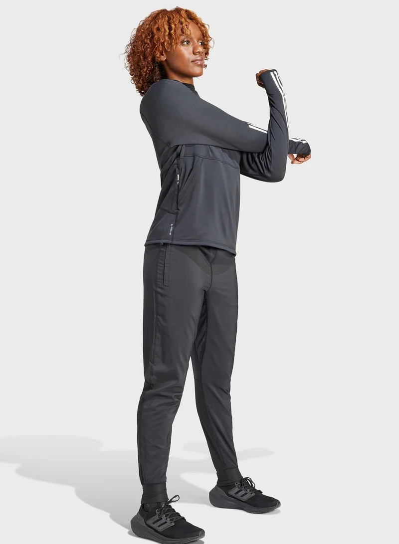 Adidas 3 Stripes Own The Run Hoodie