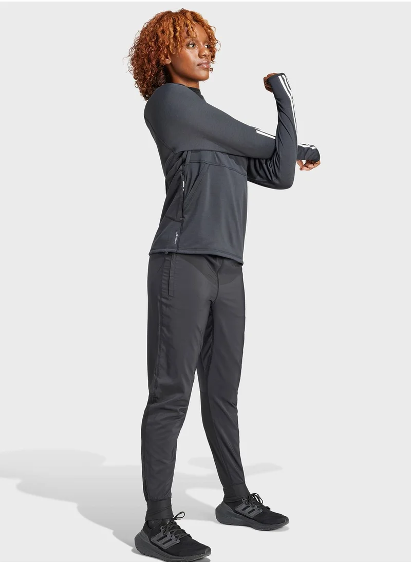 Adidas 3 Stripes Own The Run Hoodie