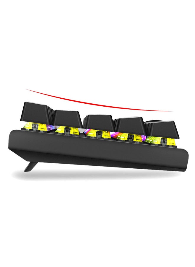 BAJEAL - Mechanical Keyboard Wired Gaming Illuminated Keyboard with Colorful Backlit Custom 63 Keys Office Keyboard - Image 1