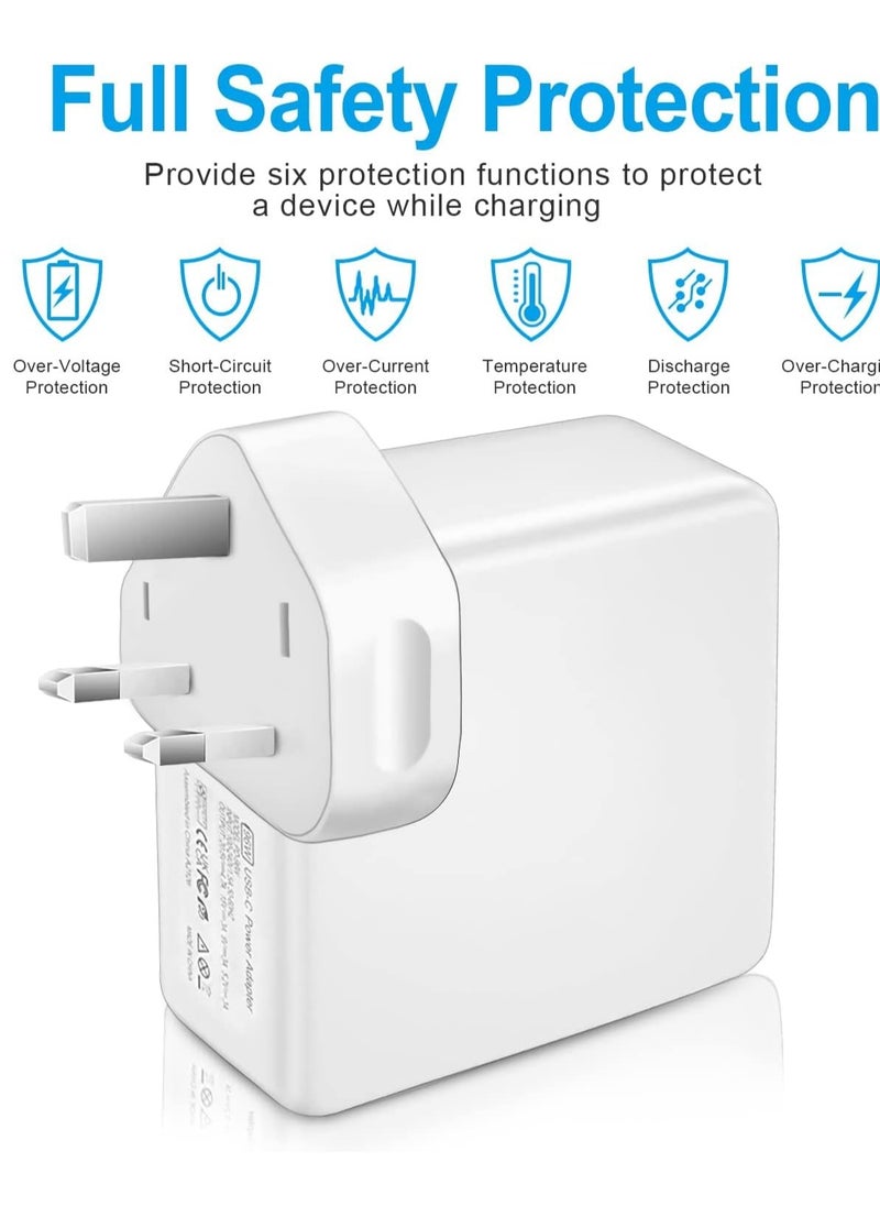 Generic 96W USB C Macbook Charger for MacBook Pro 13/14/16 inch 2024-2020, MacBook Air 13/15 inch 2024-2019, iPad Pro/Air 13 12.9 11 inch and More Type-C Power Adapter Charging Replacement96W USB C Macbook Charger for MacBook Pro 13/14/16 inch 2024-2020, MacBook Air 13/15 inch 2024-2019, iPad Pro/Air 13 12.9 11 inch and More Type-C Power Adapter Charging Replacement  - Image 2