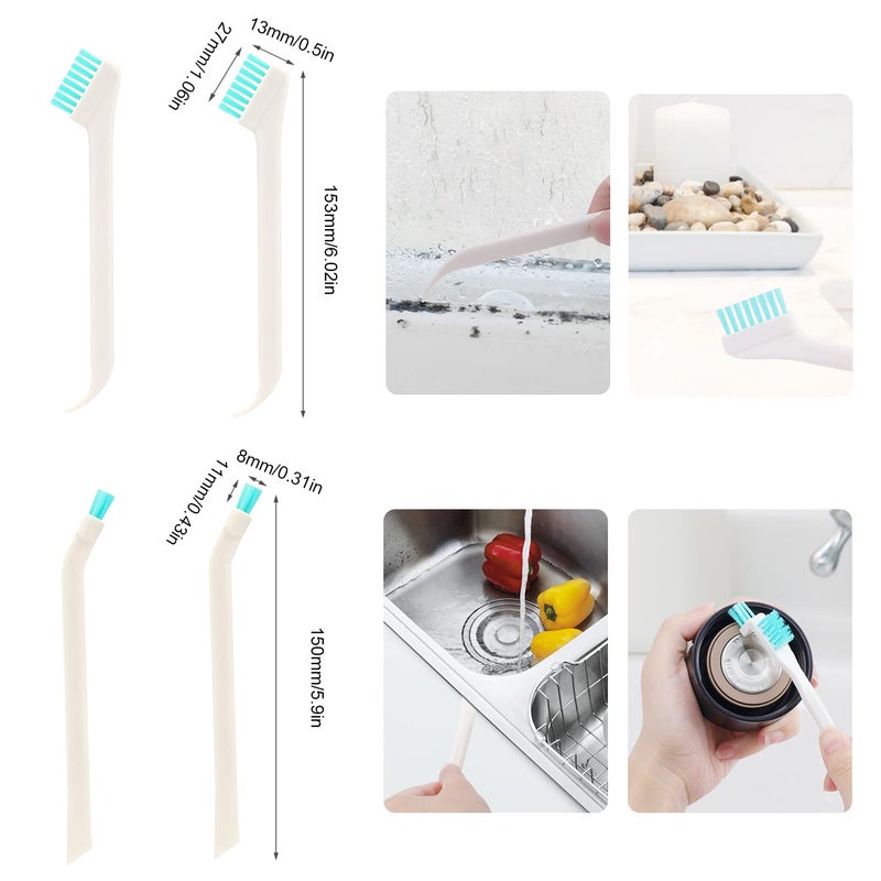 Savita 16Pcs Small Household Cleaning Brushes, Tiny Cleaning Brush Set Micro Scrubber 8 in 1 Detail Sponge Cleaning Brush Small Holes Corner Space Keyboard Bottle Tile - Image 4