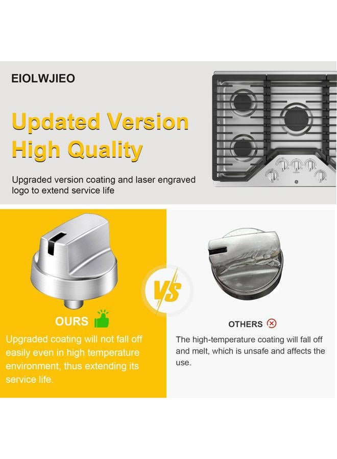 EIOLWJIEO WB03X29354 لمقابض موقد الغاز من GE، استبدال مقبض سطح الموقد لرقم القطعة WB03X29354 AP6327766 4585908، مقبض بديل لموقد حارق GE PGP9030SL1SS PGP7030SL1SS PGP7030DL1BB، 5 عبوة - Image 5