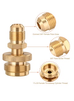 Excefore 1LB Portable Propane Tank Cansiter Regulator Adapter Connection to 3/8" Male Flare (5/8"-18UNF) Thread, Portable Camping Grill Stove Parts for Heaters, Burner, Cooker, Fire Pit Parts  - Image 3