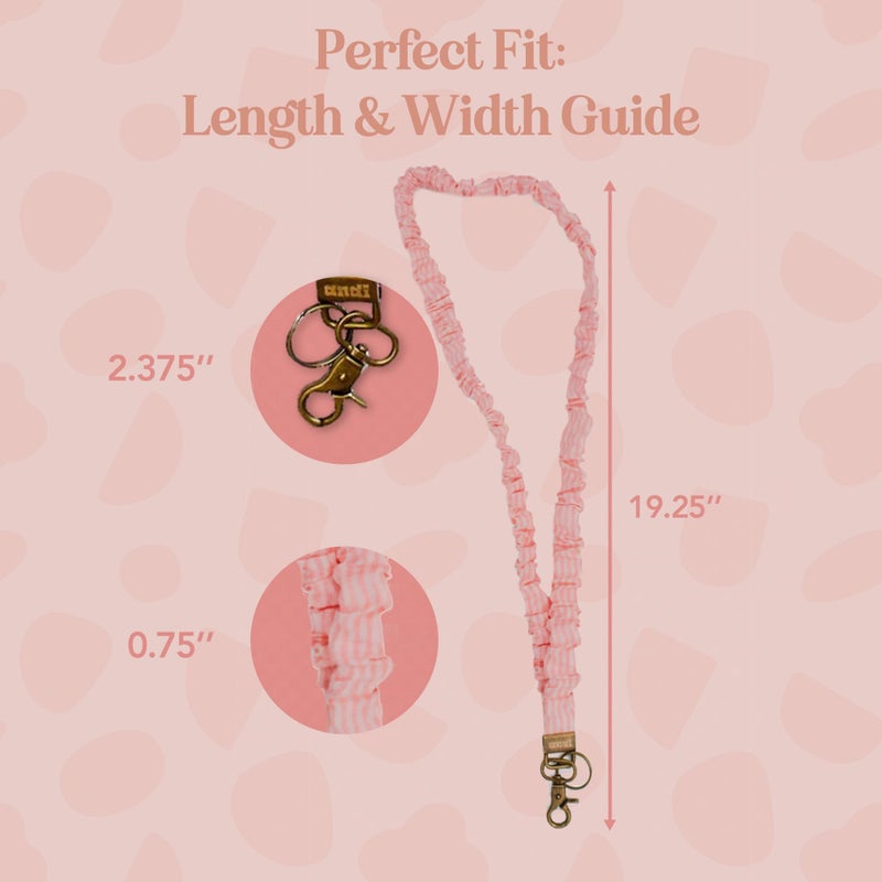 ANDI Neck Lanyard For Women - Scrunchie Cute Lanyard for Keys, Id Card Holder, Wallet - Aesthetic Long Lanyard (Lovely Stripes) - Image 4