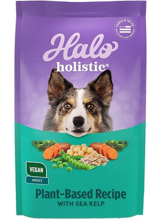 Halo Holistic Vegan Dog Food, Plant-Based Recipe with Kelp, Dry Dog Food, Complete Digestive Health, Kibble for Adult Dogs, 10 lb Bag - Image 1