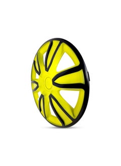 Pistol Wheel Cover Kit, 14 Inch Hubcaps Set of 4PC Automotive Hub Wheel Cap with Universal Snap-On Retention Rings - Pistol Yellow&Black - WJ5087 BY-14''  - Image 5