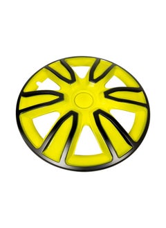 Pistol Wheel Cover Kit, 14 Inch Hubcaps Set of 4PC Automotive Hub Wheel Cap with Universal Snap-On Retention Rings - Pistol Yellow&Black - WJ5087 BY-14''  - Image 4