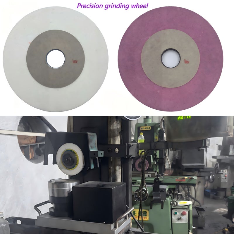 7 Inch Precision White And Red Aluminum Oxide Abrasive Wheel C 180 X 32 X 12.7 X 100 Grinding Wheel For Hard Steel High Carbon Steel Tools Gloss Ra 1.6 To 3.2 Micrometer Diameter 180mm Hole Size - Image 1