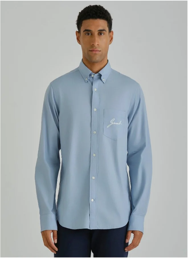 غانت Gant Ramadan Collection  Men's Blue Graphic Shirt