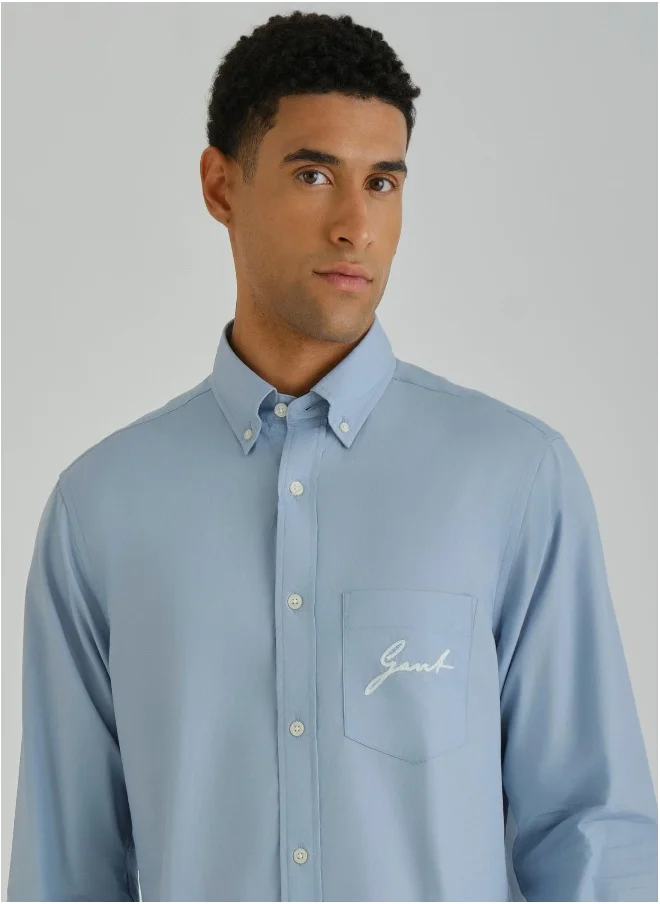 GANT Gant Ramadan Collection  Men's Blue Graphic Shirt