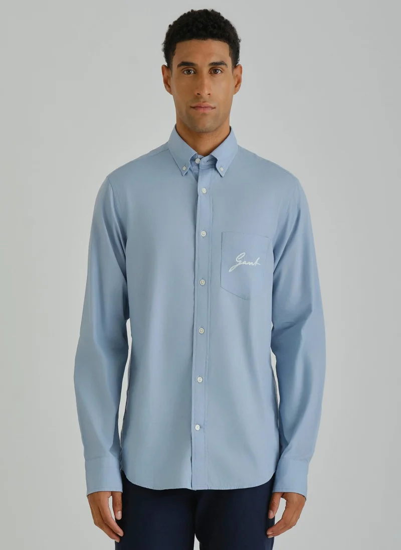 GANT Gant Ramadan Collection  Men's Blue Graphic Shirt