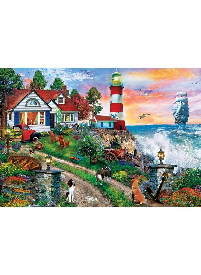 MasterPieces 1000 قطعة لغز بازل سهل الإمساك للبالغين والعائلة أو الأطفال حراس المنارة 23.5"X34" - Image 3