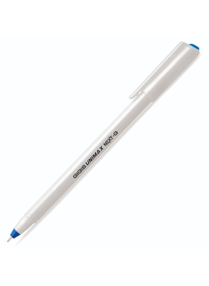Gigis Next-G Ballpoint Pen 50-Pieces, 1 mm, Ballpen, Blue, Smooth Writing Ball Pen for School Office Home - Image 2