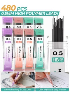 Nicpro 0.5 Metal Mechanical Pencil Set With Case, 3Pcs Mp1000 0.5Mm Pastel Lead Pencils With 480Pcs Hb 2B Lead Refills, Eraser, Cute Aesthetic Mechanical Pencils For Girls Art Drafting Writing Drawing  - Image 3