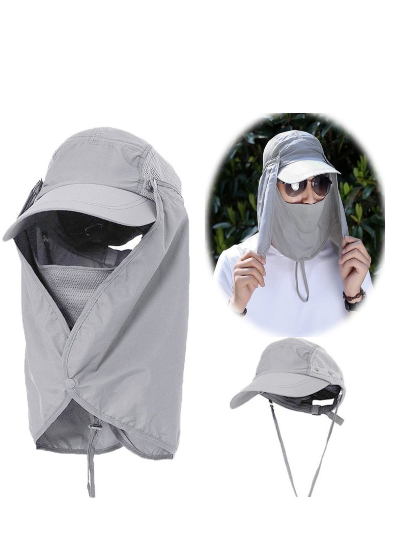 KASTWAVE UV Protection Mask UPF 50+ Folding Fishing Hat Removable Adjustable Legion Hat Quick Dry Sun Hat Hunting Hat  - Image 1
