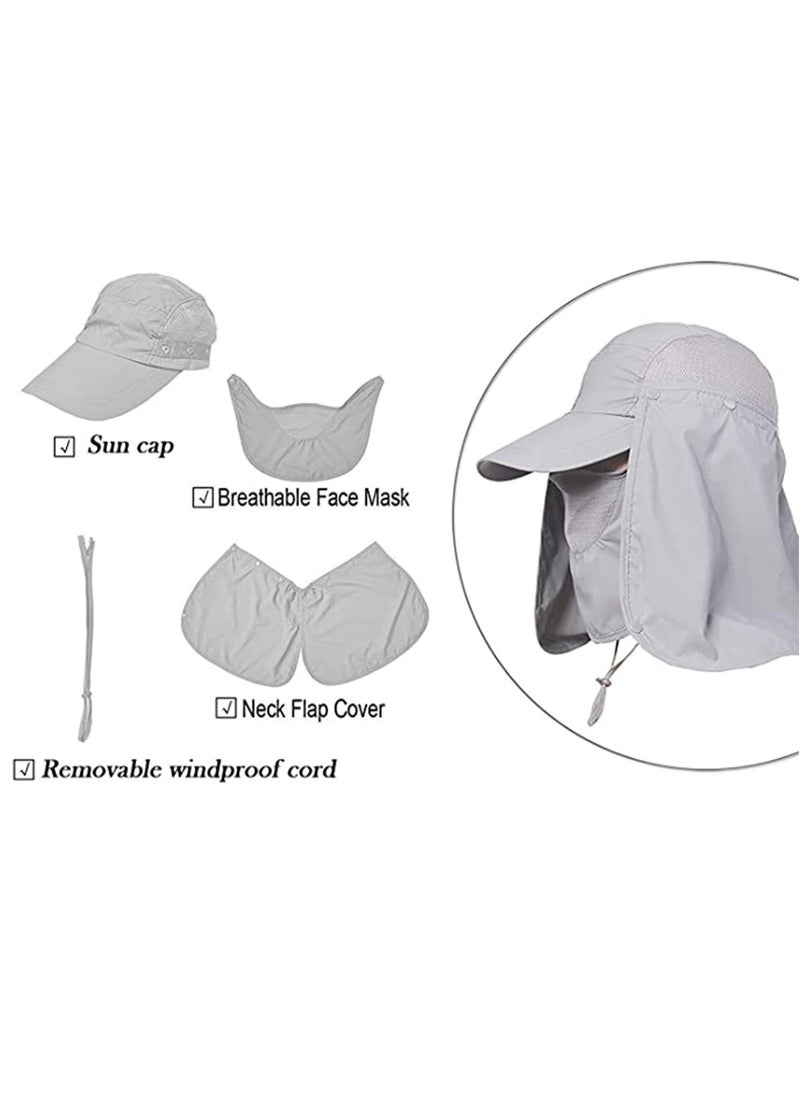 KASTWAVE UV Protection Mask UPF 50+ Folding Fishing Hat Removable Adjustable Legion Hat Quick Dry Sun Hat Hunting Hat  - Image 4
