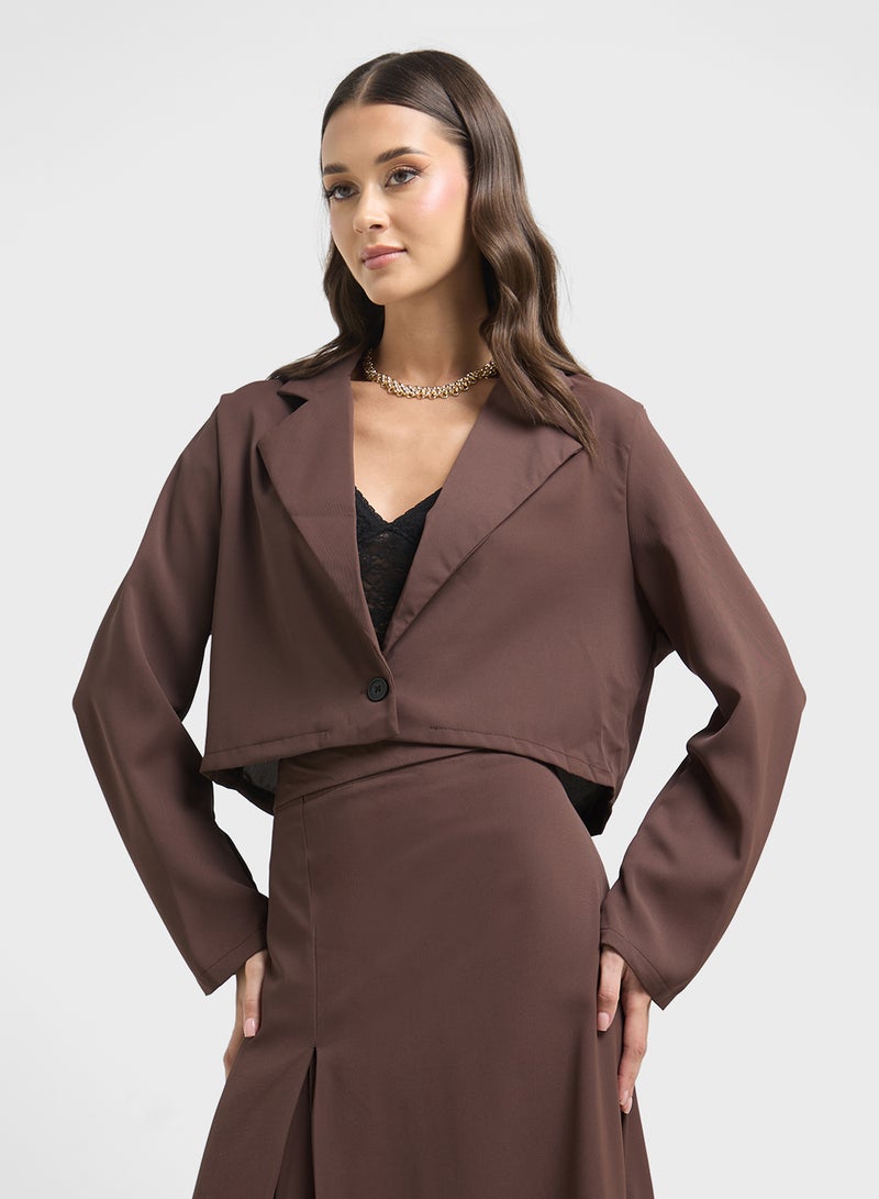 Khizana Cropped Blazer & Skirt Set  - Image 3
