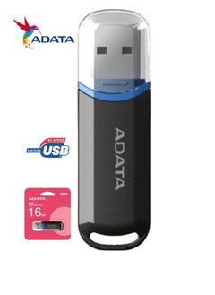 ADATA C906 Compact 16GB USB 2.0 Flash Drive | Lightweight and Fast Data Transfer | Black  - Image 1