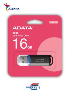 ADATA C906 Compact 16GB USB 2.0 Flash Drive | Lightweight and Fast Data Transfer | Black  - Image 2