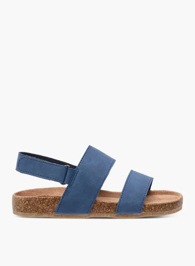 JUNIORS Boys Solid Strappy Sandals With Hook And Loop Closure