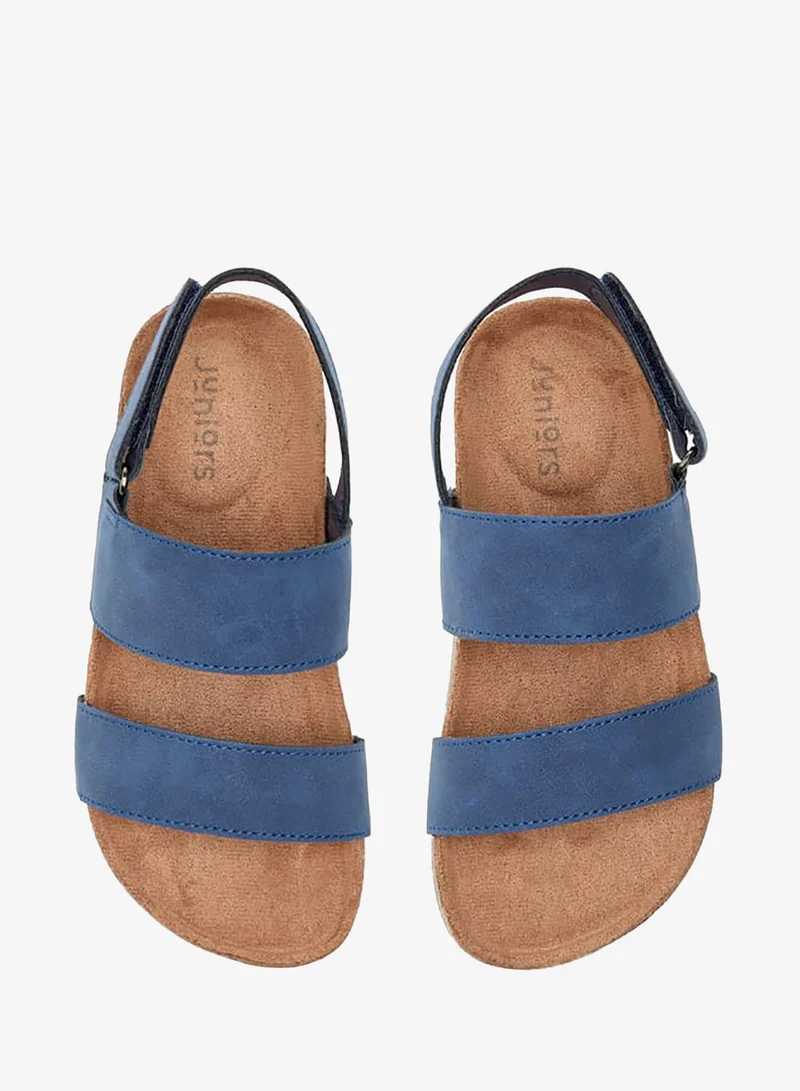 JUNIORS Boys Solid Strappy Sandals With Hook And Loop Closure