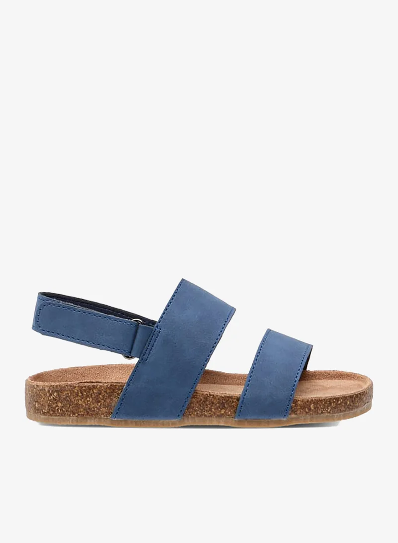 JUNIORS Boys Solid Strappy Sandals With Hook And Loop Closure