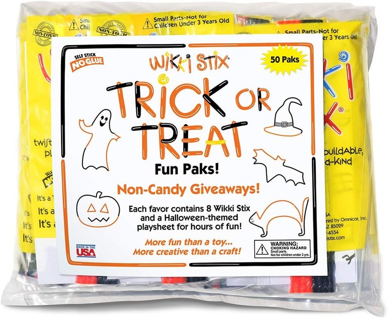 WikkiStix Wikki Stix Trick or Treat Fun Paks are The Perfect NonCandy Halloween Treat Pak of 50 Made in The USA - Image 2
