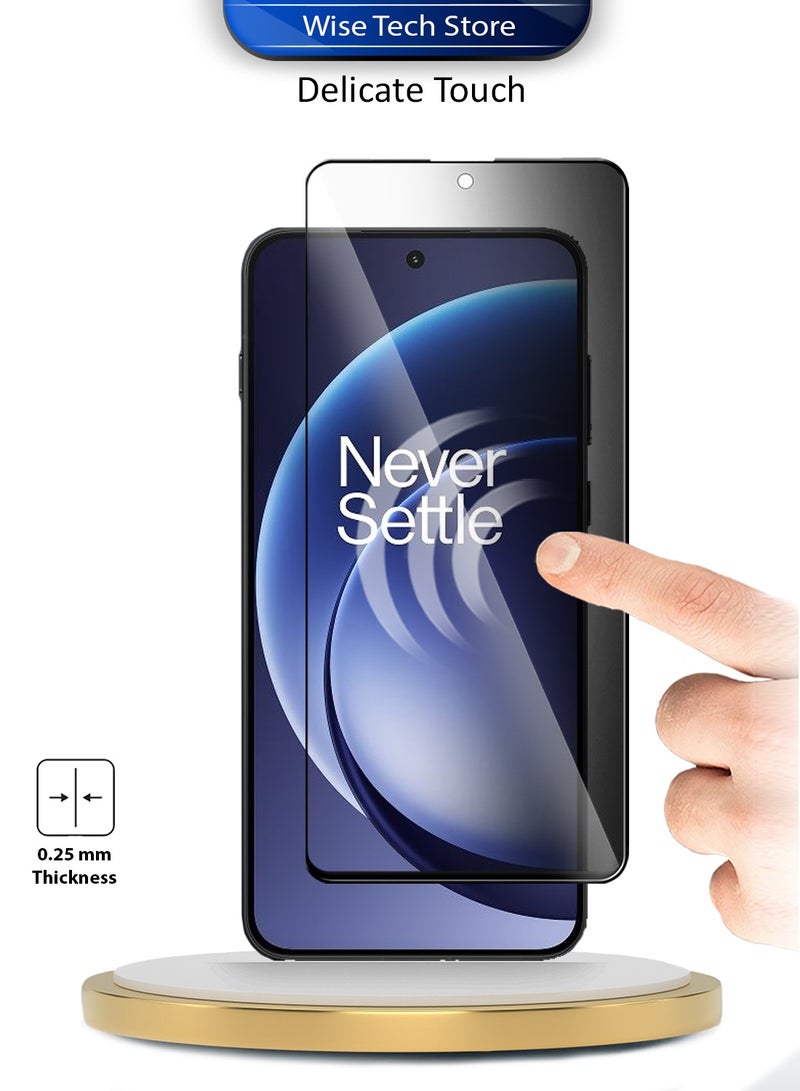 Wtech OnePlus 15R 5G 2025 Premium E2E Series Privacy Full Glue Full Cover Tempered Glass Screen Protector (MSGECP) - Clear/Black - Image 4