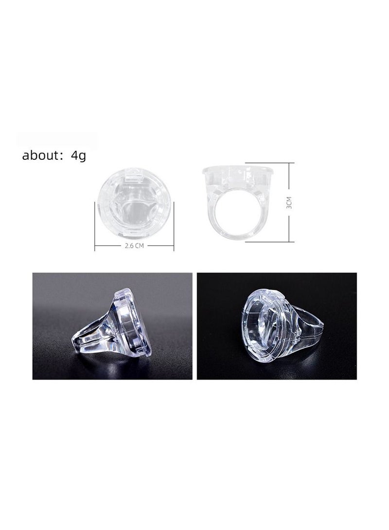 Generic 3 PC Microblading Transparent Tattoo Pigment Ink Ring Cups With Lid Cover Cap - Image 4