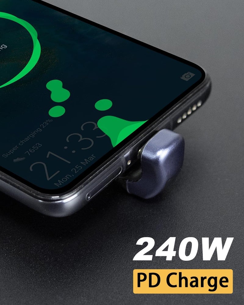 MICROWARE Short USB C Cable 5inch, U Shape 180 Degree USB C Cable (PD 3.1 240W, 40Gbps, 8K@60Hz), Flat Type C Charging Cord Compatible for iPhone 15, External SSD, Docking Station,(U Shape) - Image 3