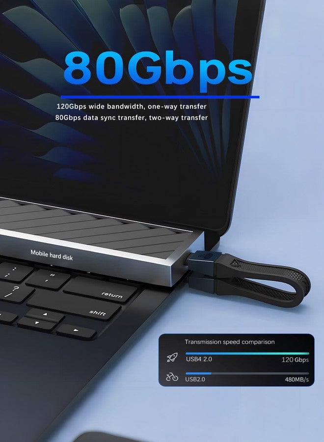 Duttek كابل USB C قصير من دوتيك بسرعة 80 جيجابت في الثانية بطول 5 بوصات [240 واط PD، فيديو 16K/8K@60Hz، تعزيز عرض النطاق الترددي 120 جيجابت في الثانية] كابل Thunderbolt 4 متوافق مع iPhone 16، MacBook، Thunderbolt 5، SSD، MacBook، USB 4 رمادي - Image 2