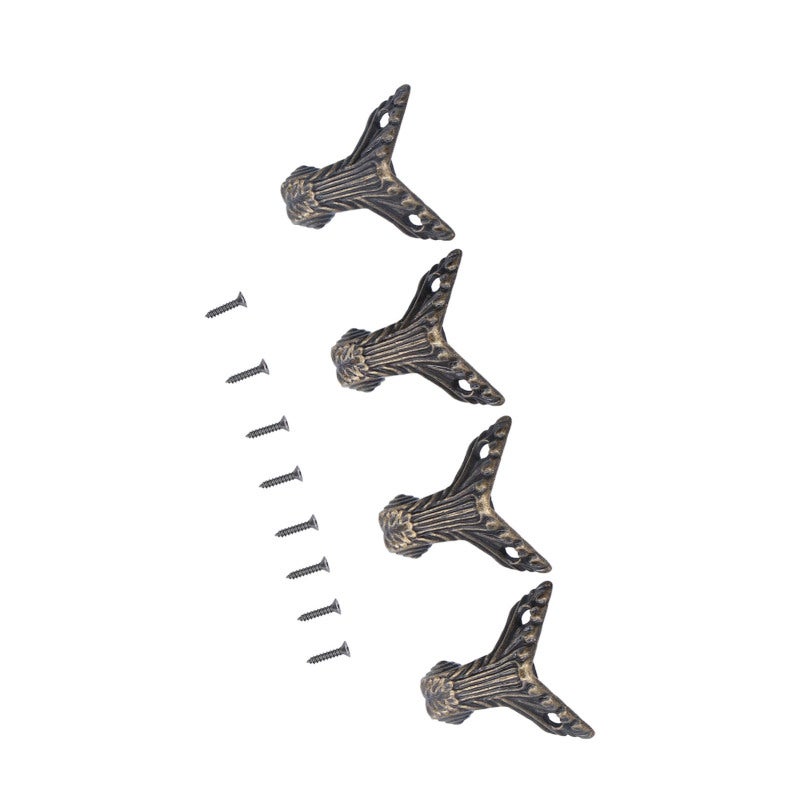 Jewelry Box Legs: 12-Piece Premium Alloy Sturdy Rustproof Legs - Vintage Antique Appearance Simple Assembly Legs for Wooden Case Furniture Decoration - Image 2