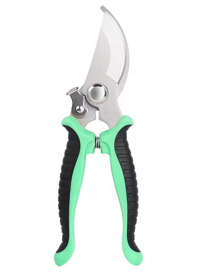Qiccijoo Qiccijoo Garden Pruning Shears,19cm/7.5in Hand Gardening Cutter, Professional Garden Scissors with  Stainless Steel Blade,Ultra Sharp  Scissors for Trimming, Fruits, Flowers, Plants(Green)  - Image 1