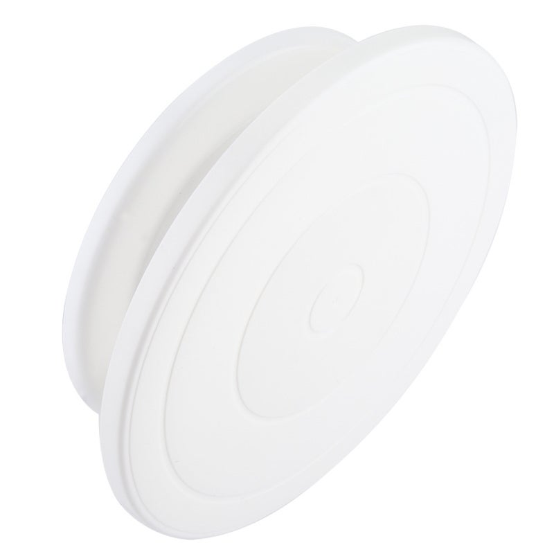 Cake Decorating Turntable: Food Grade Plastic White Matte Platform - Smooth Durable Rotating Shaft Revolving Cake Stand for Restaurant Dessert Shop Cake Shop - Image 4