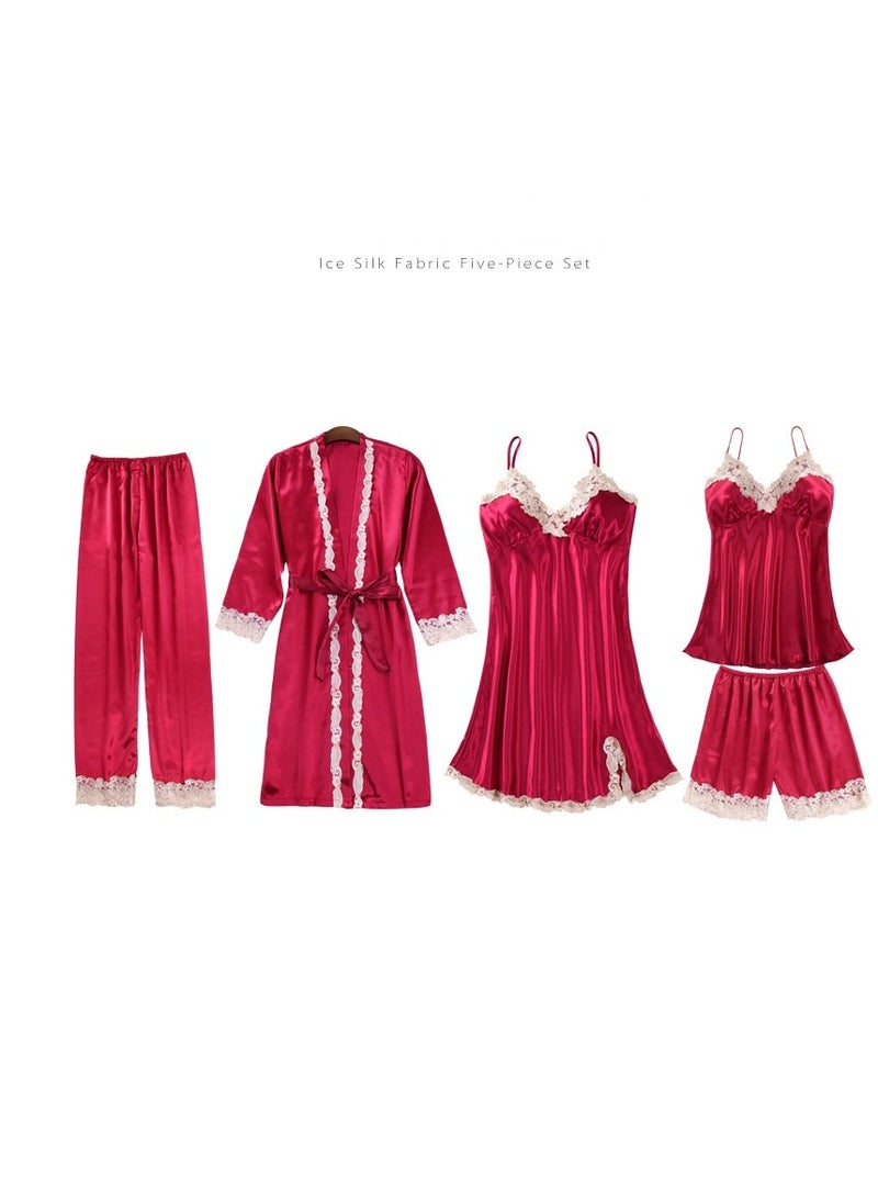 Five-Piece Suspender Pajamas Set that Can Be Worn In All Seasons