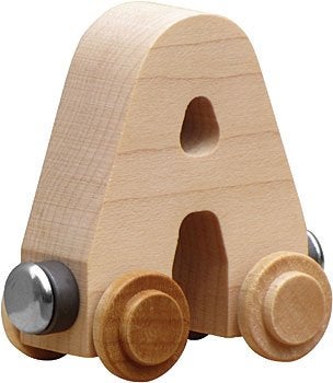 Maple Landmark NameTrains Clear Finish Letter Car - Made in USA (A) - Image 2