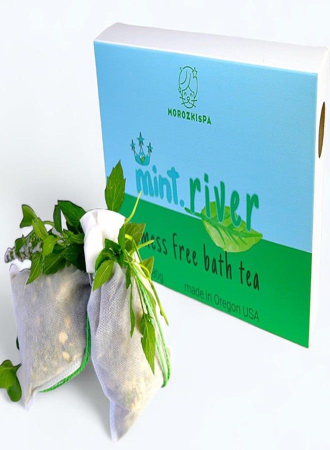 MOROZKISPA Bath Tea Mint River Mess Free/Made in USA Oregon/Bath Soak/100% Natural and Pure, Organic/Bathtub Tea for Men & Women/Foot soak/Shower Steamers/Gift for Her, Him, Selfcare - Image 1