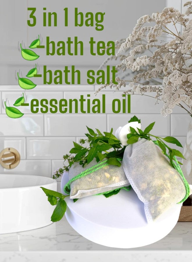 MOROZKISPA Bath Tea Mint River Mess Free/Made in USA Oregon/Bath Soak/100% Natural and Pure, Organic/Bathtub Tea for Men & Women/Foot soak/Shower Steamers/Gift for Her, Him, Selfcare - Image 3