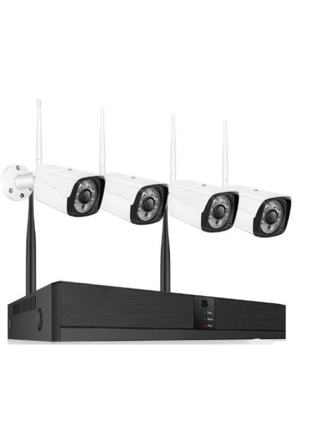 Smart Wireless Camera System – 4-Channel 720P (1MP) Kit with DVR, Face Detection, Motion Alerts, Line Crossing & Intrusion Detection – Mobile & PC Remote Access – 4-Piece Set - Image 1